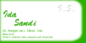 ida sandi business card