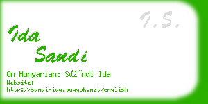 ida sandi business card